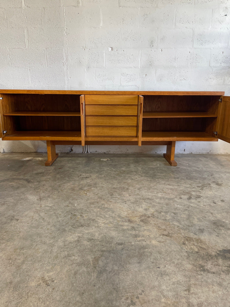 Danish Mid Century Modern Tile Credenza Console Poul Poulsen for Gangso Mobler