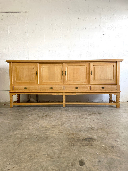 Danish Brutalist Oak Henning Kjaernulf Sideboard or Console
