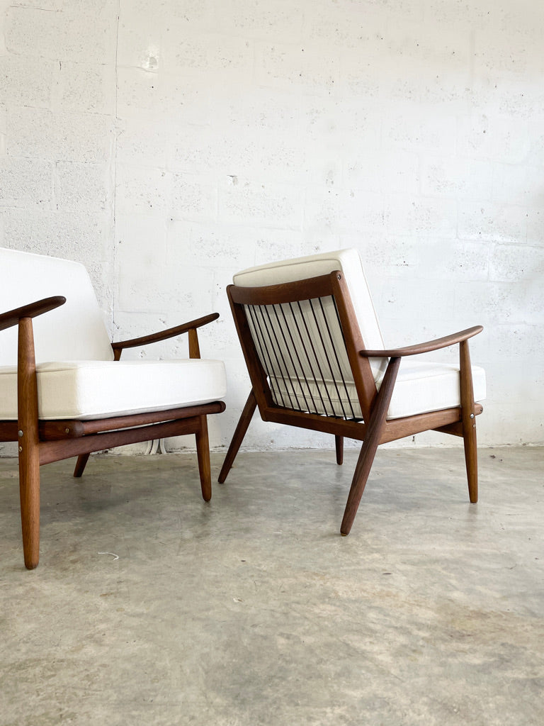 Pair Danish Modern Easy Chairs