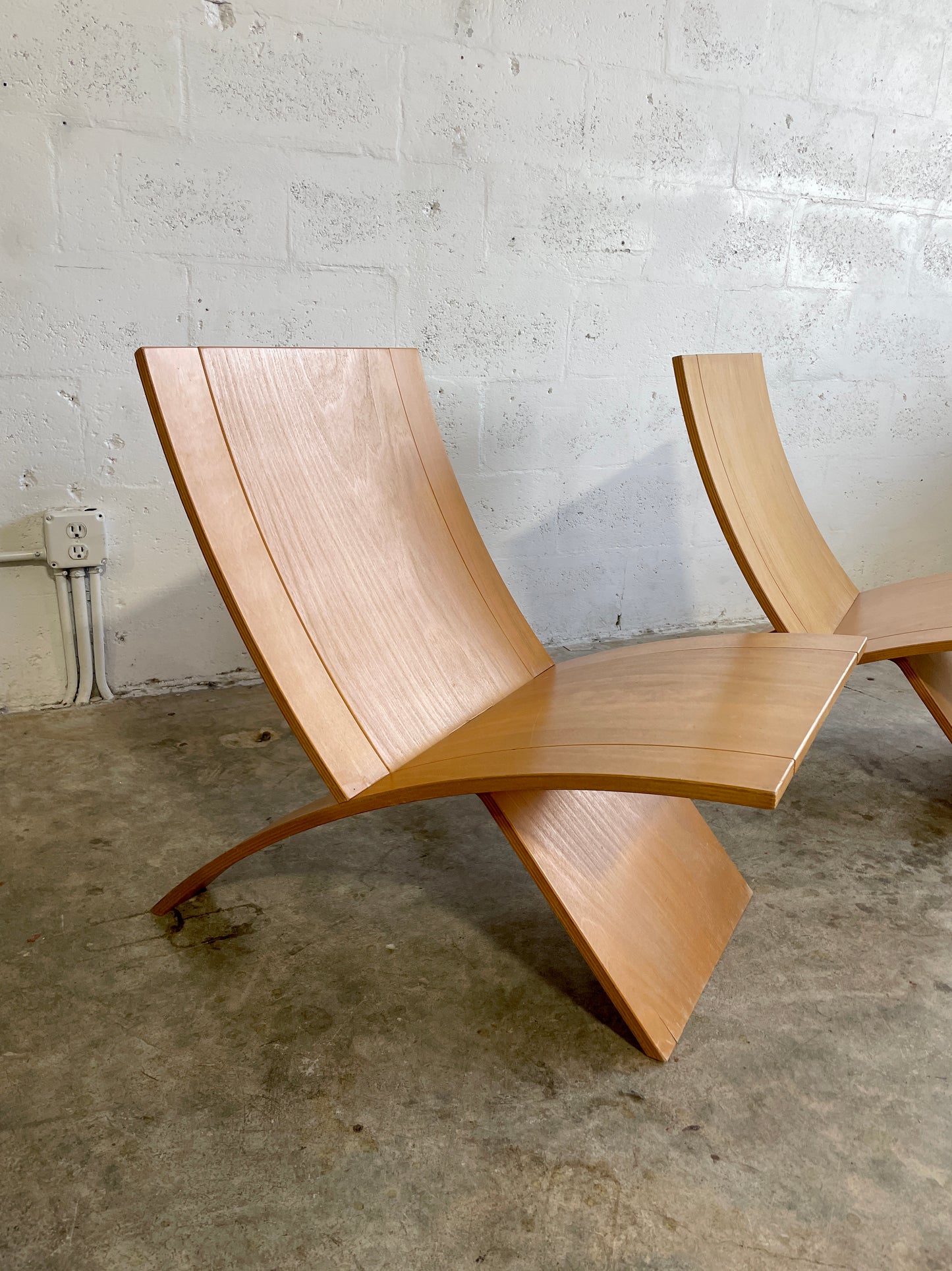 Pair Scandinavian Modern Jens Nielson "Laminex" Chairs by Westnofa