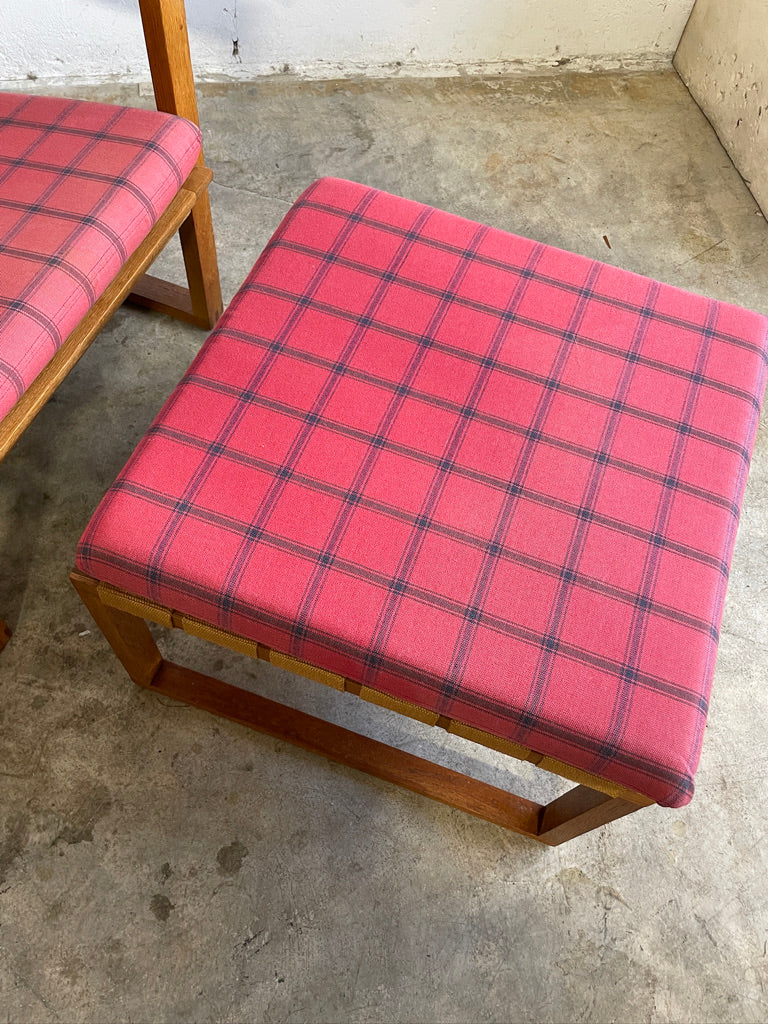 Borge Mogensen BM-2254 Danish Modern Lounge Chair & Ottoman