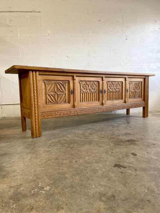 Danish Scandinavian Oak Sideboard or Media Console Henning Kjaernulf