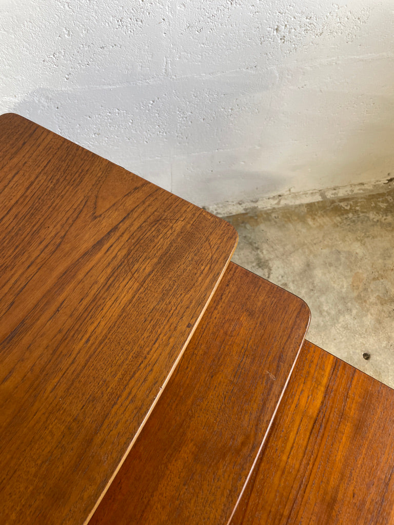 Vintage Danish Modern Teak Nesting Tables Erling Torvits