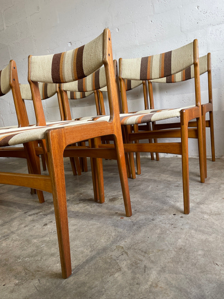 Erik Buch Danish Modern Teak Dining Chairs Set of 8