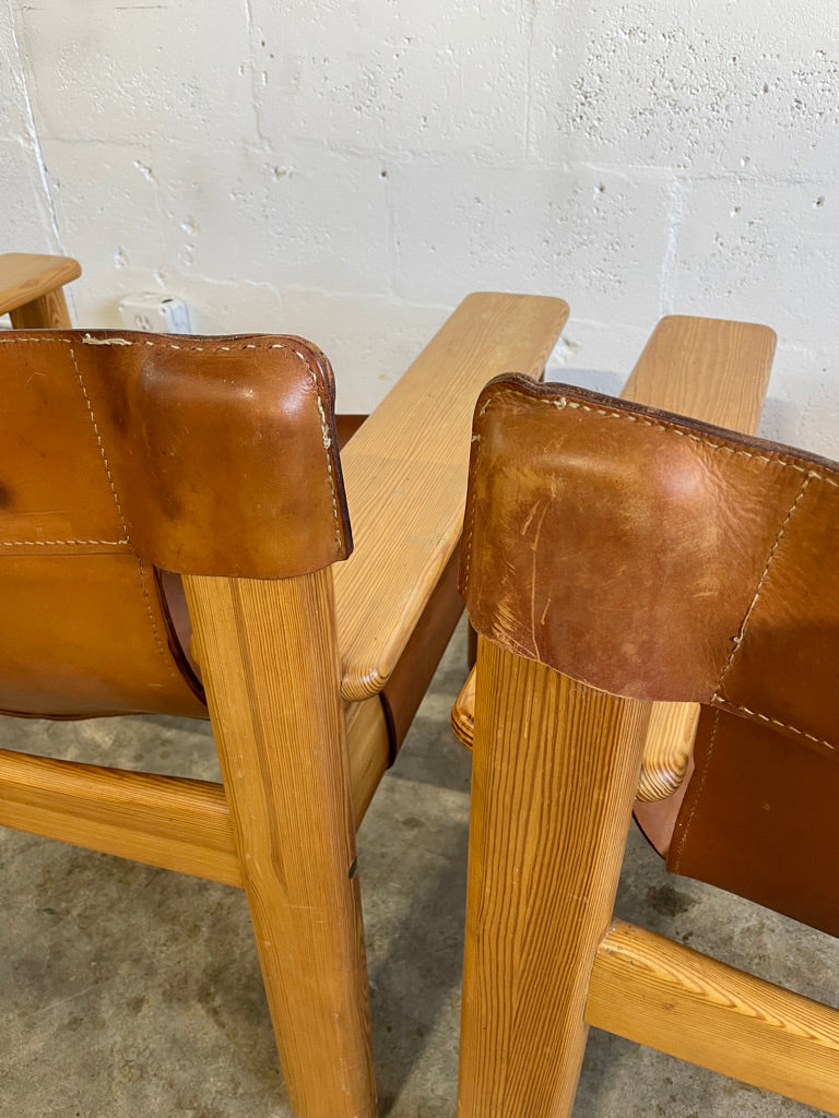 Pair Scandinavian Modern "Natura" Chairs by Karin Mobring