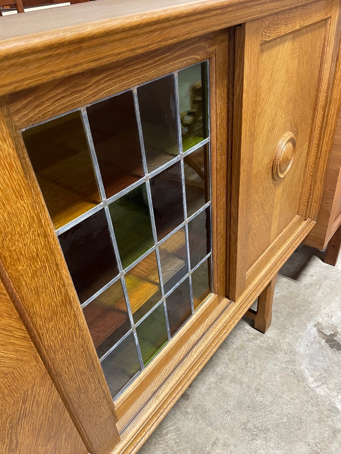 Danish Scandinavian Oak Tall Cabinet or Sideboard
