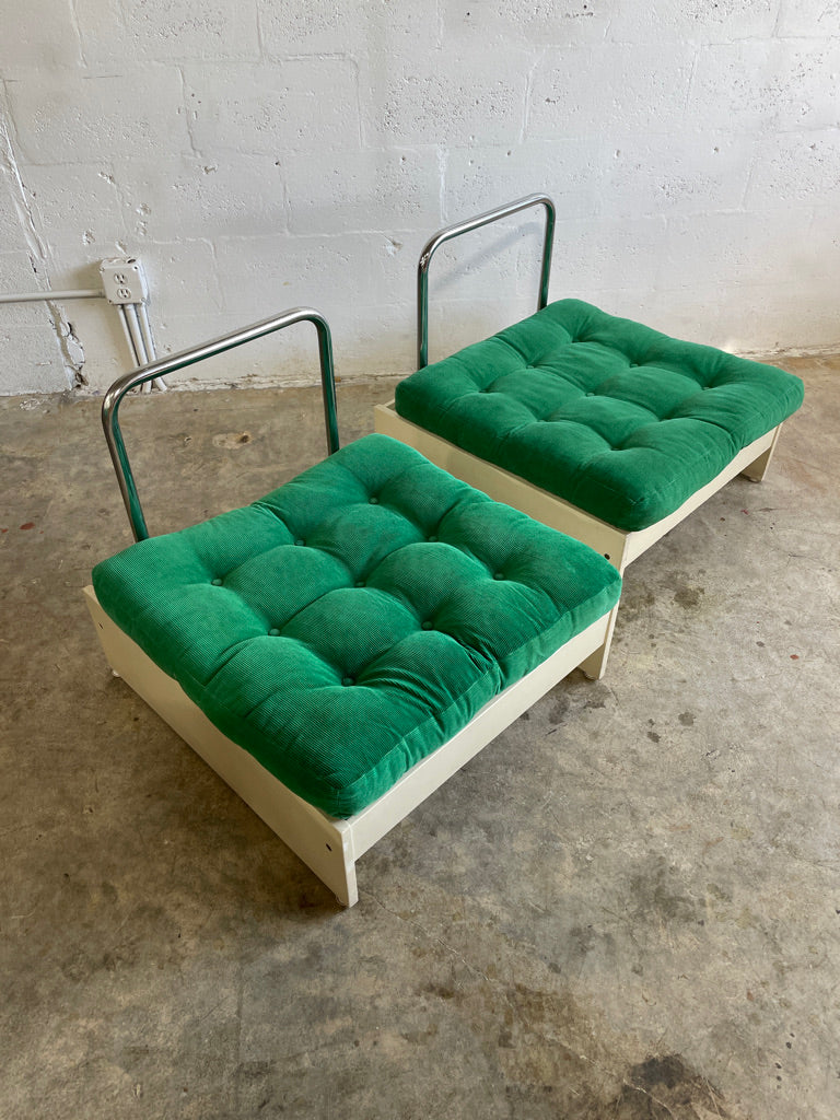 Pair Vintage Ikea Prisma Benches or Chairs Scandinavian Modern