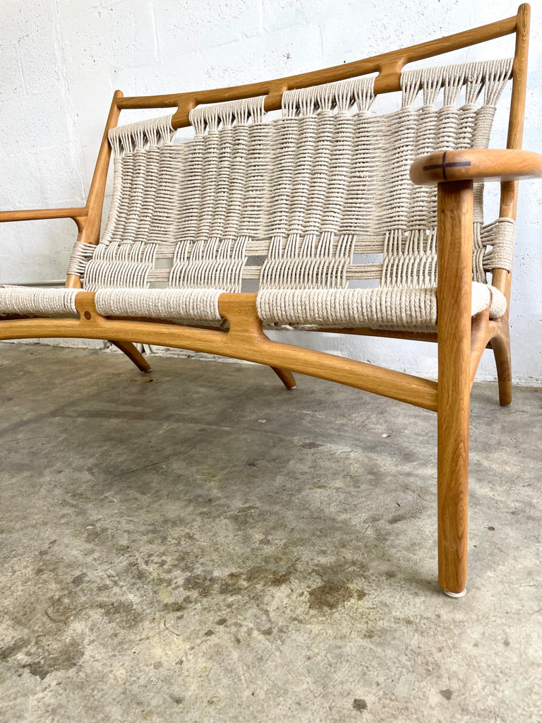 Martin Godsk for Godsk Snedkeri M20 Rope Danish Modern Loveseat or Couch