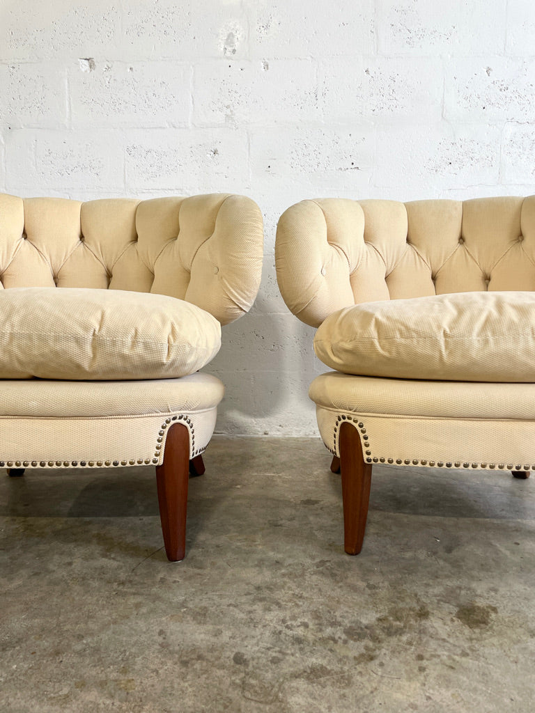 Otto Schulz Scandinavian Modern Lounge Chairs - a pair