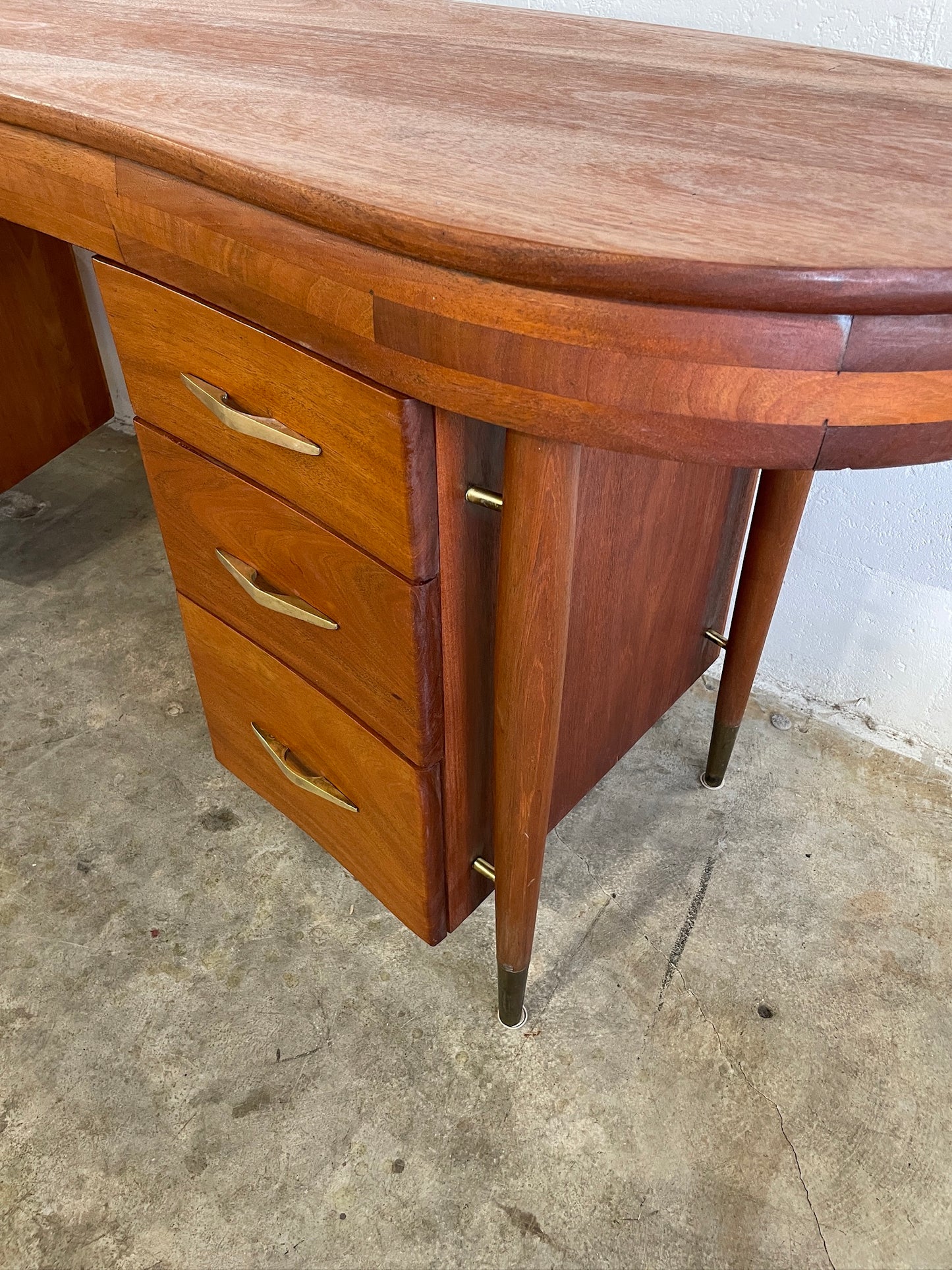 Mid Century Modern Kidney Shaped Desk