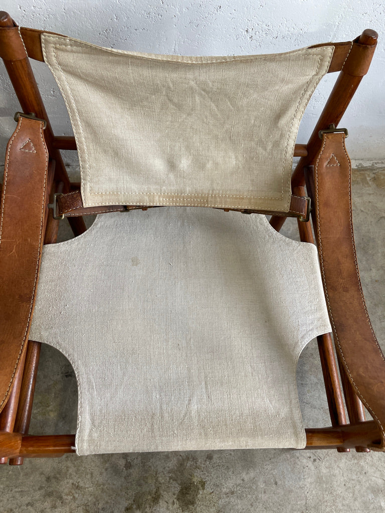 Pair Arne Norell Sirocco Safari Chairs Scandinavian Modern