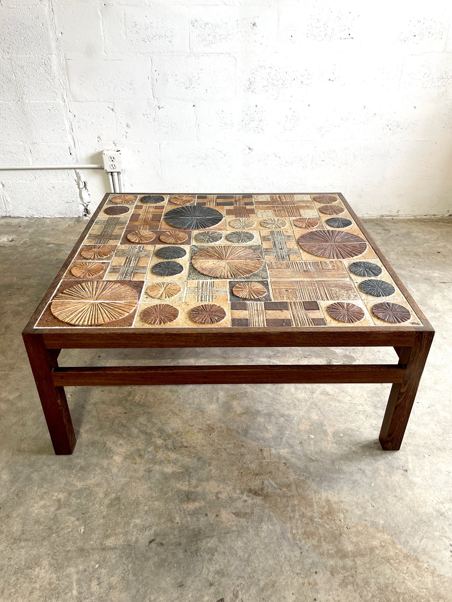 Tue Poulsen Coffee Table Ceramic Tiles Danish Modern