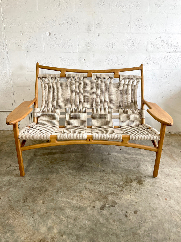 Martin Godsk for Godsk Snedkeri M20 Rope Danish Modern Loveseat or Couch