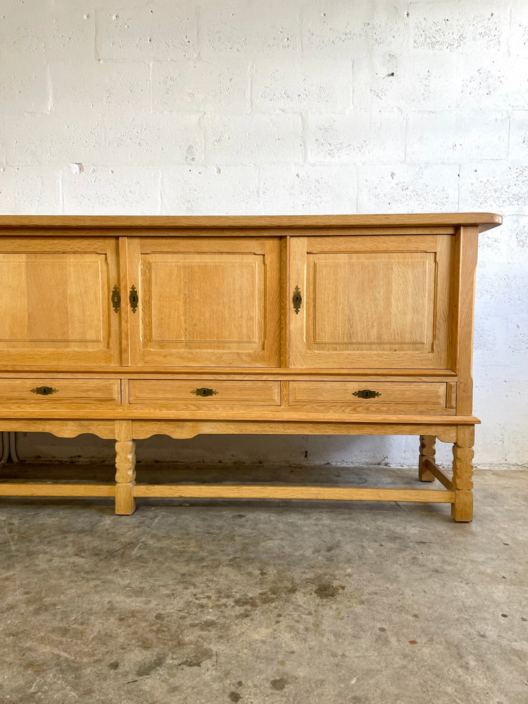 Danish Brutalist Oak Henning Kjaernulf Sideboard or Console