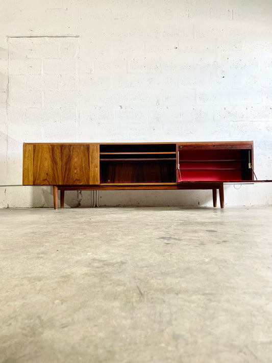 Danish Modern Low Console or Media Center Rosewood