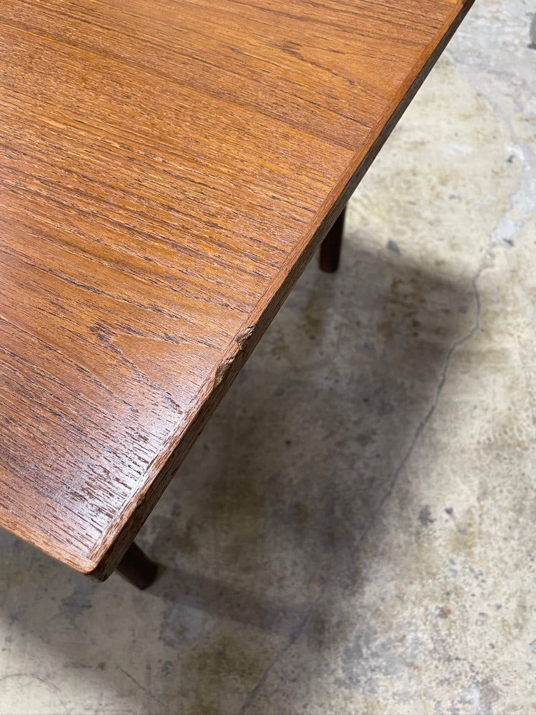 Johannes Andersen Danish Mid Century Modern Teak Dining Table Expandable