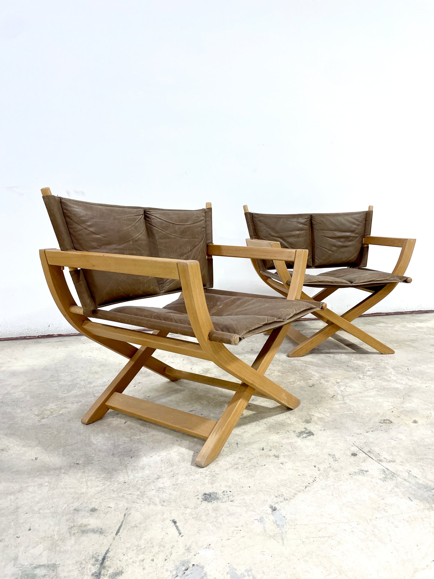 Danish Modern Director Folding Chairs by Ingmar Relling for Westnofa
