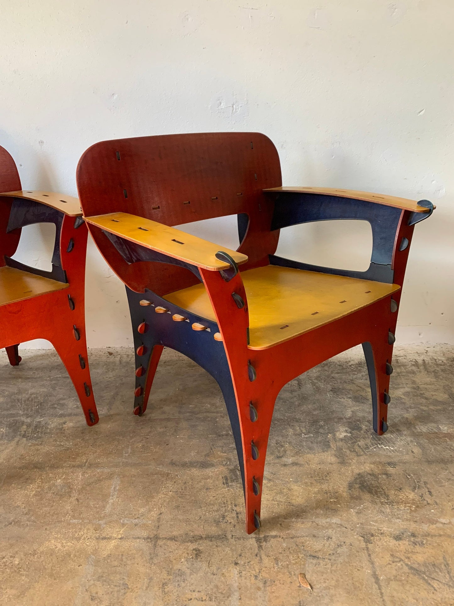 Pair of Puzzle Chairs by David Kawecki