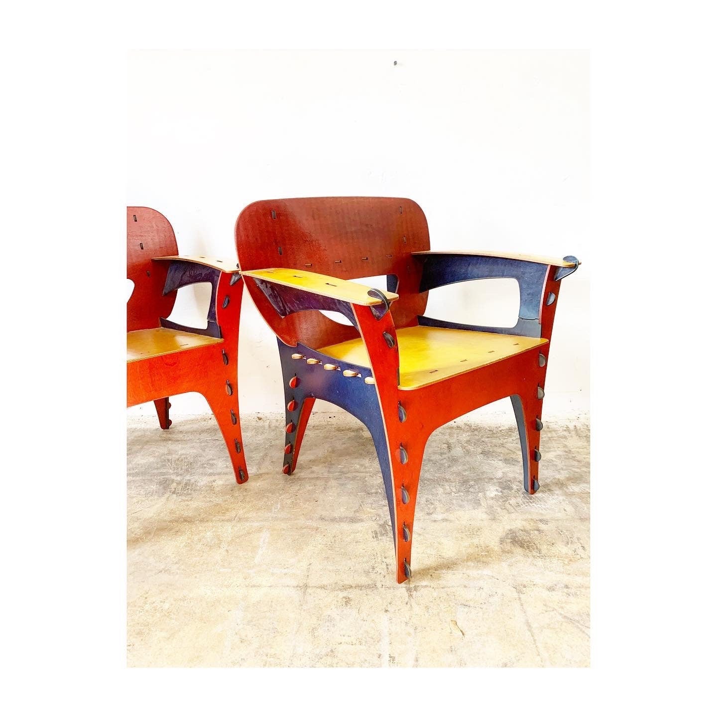 Pair of Puzzle Chairs by David Kawecki