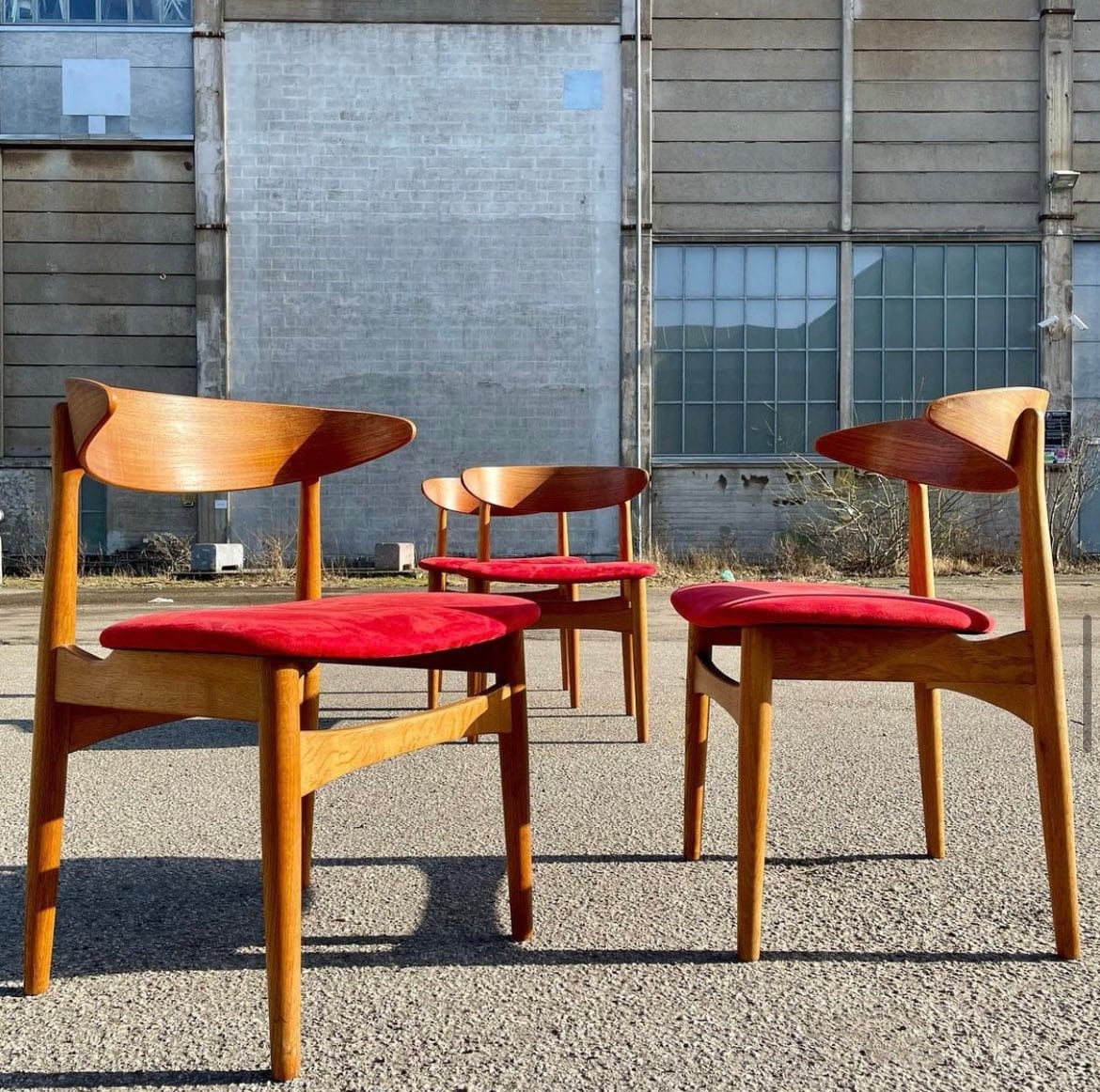 Danish Modern Teak Dining Chairs set of 4