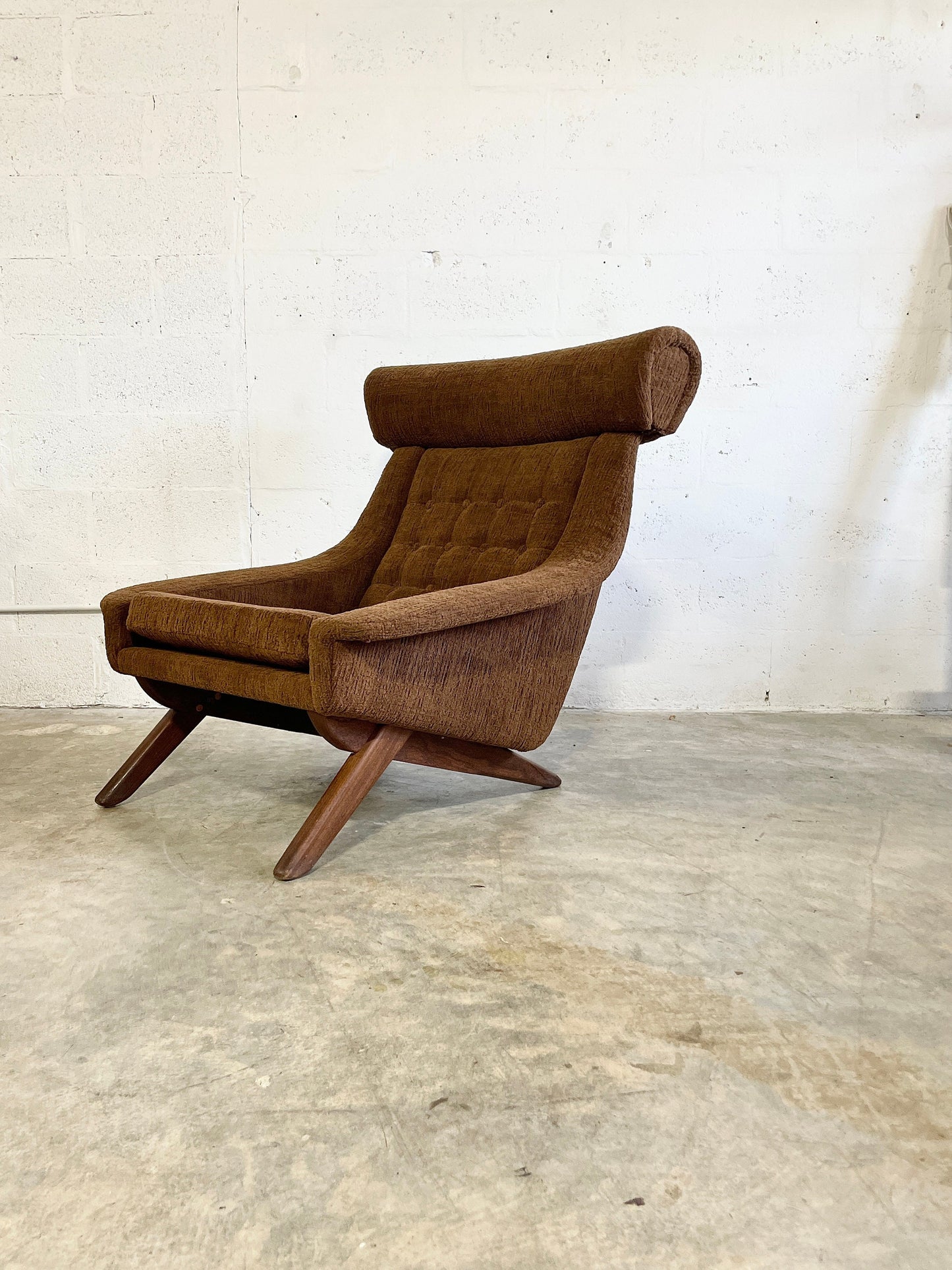 Illum Wikkelso Ox Lounge Highback Chair Danish Mid Century Modern