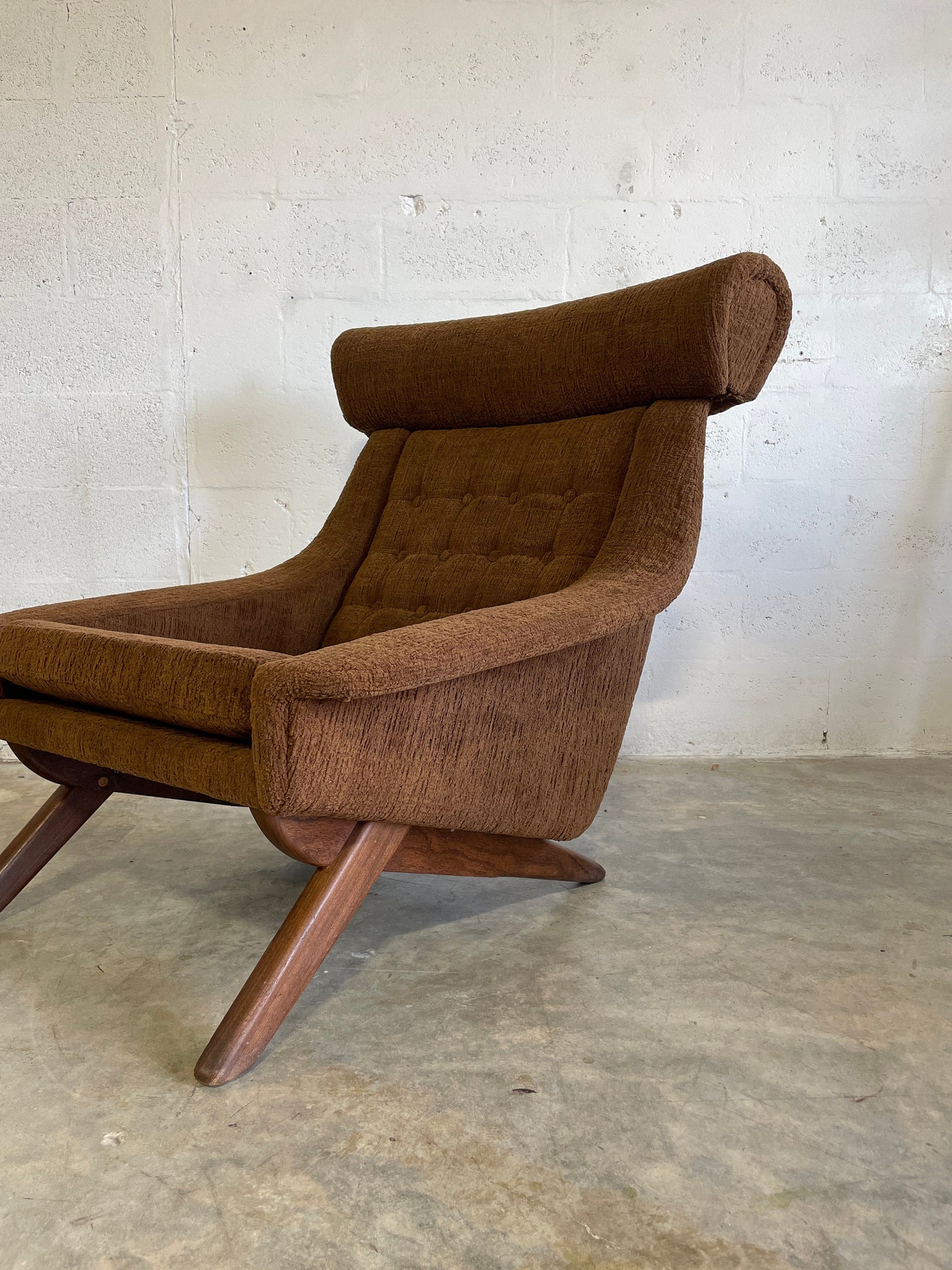 Illum Wikkelso Ox Lounge Highback Chair Danish Mid Century Modern