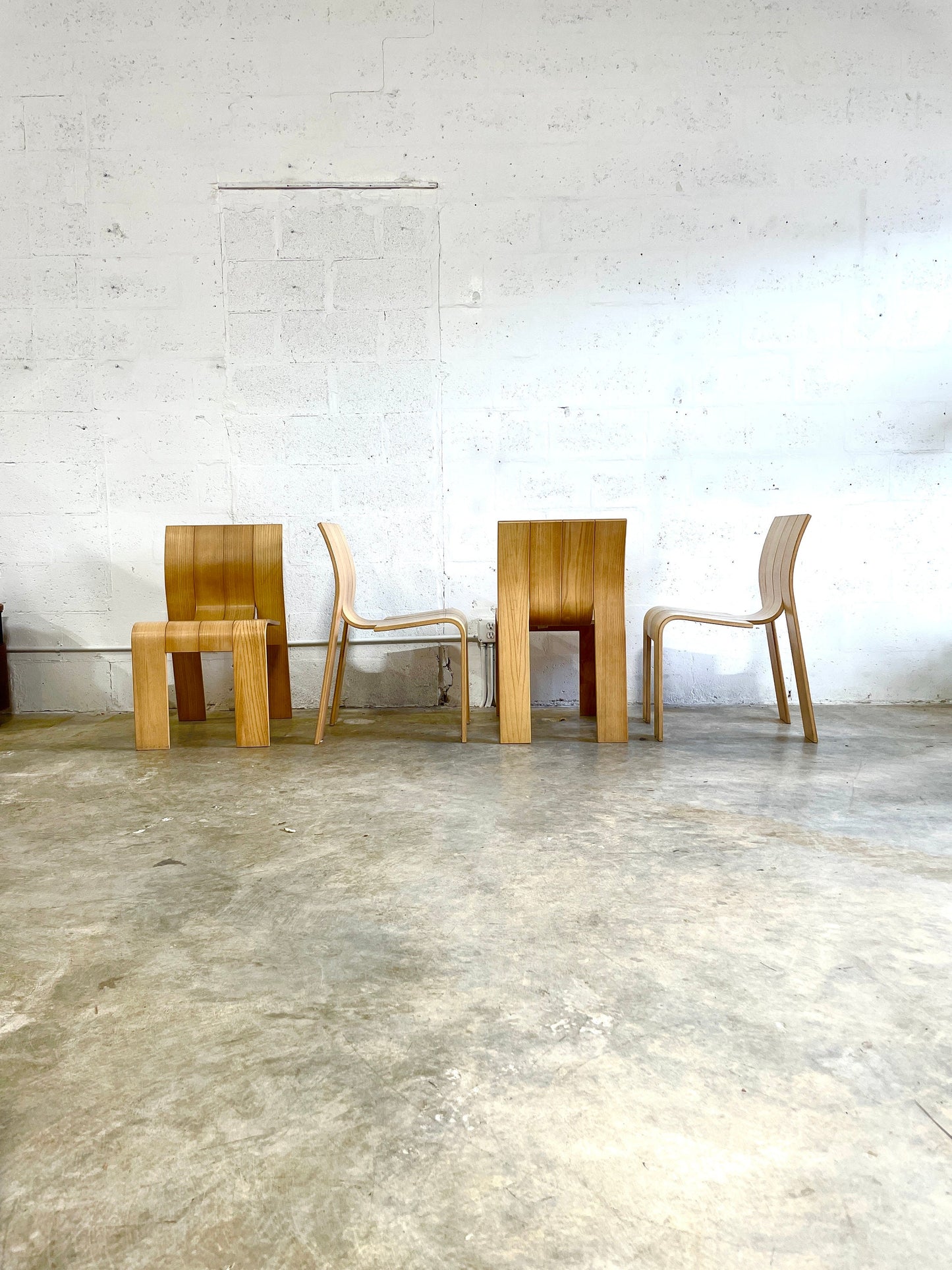 Gijs Bakker for Castelijn “Strip” Dining Chairs Mid Century Modern