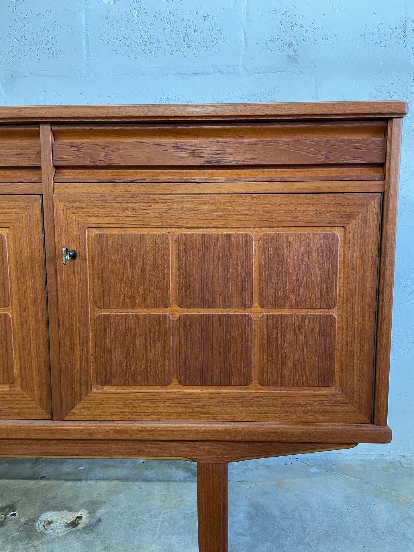 Danish Mid Century Modern Teak Credenza or Media Console