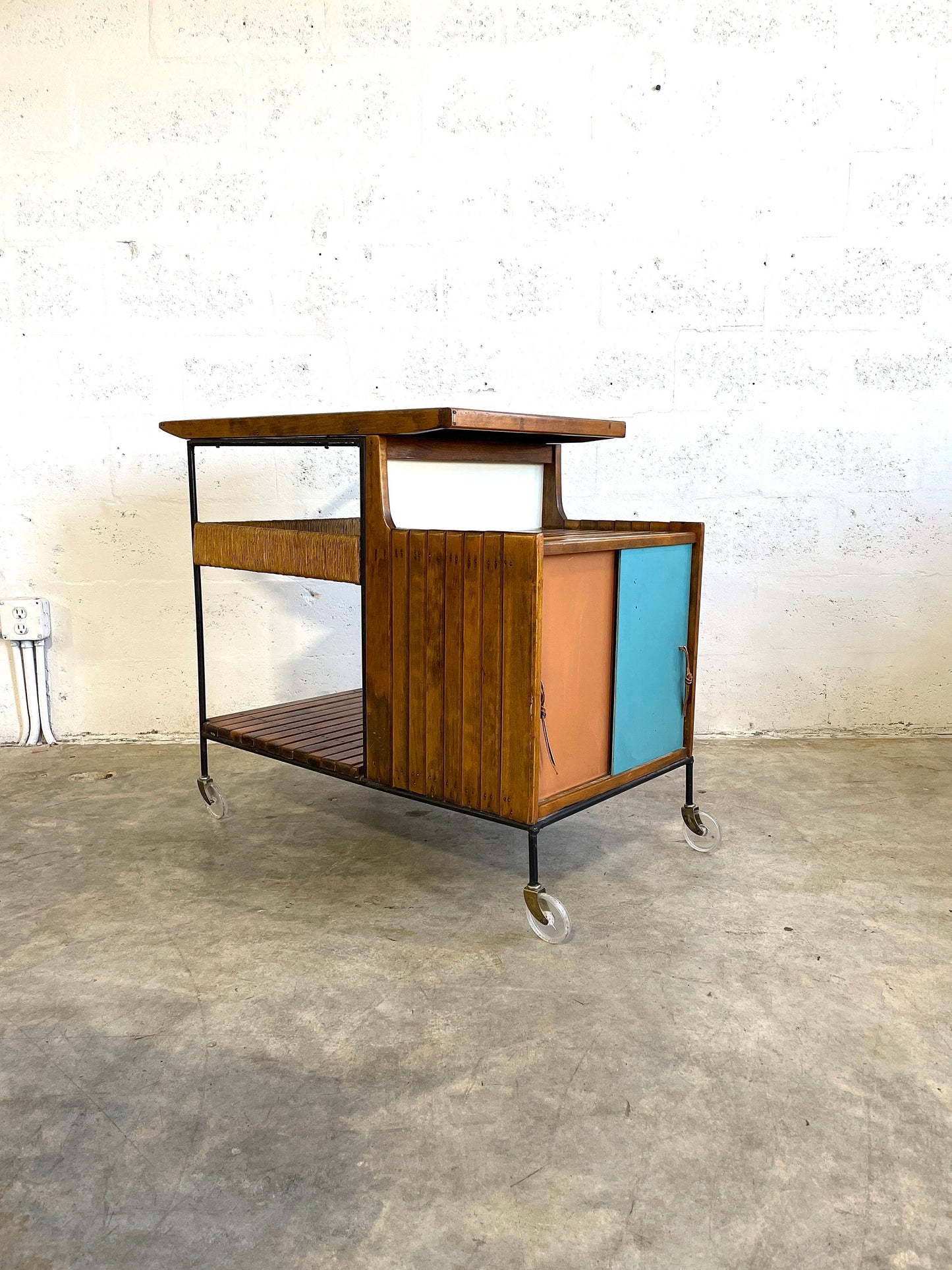 Arthur Umanoff Mid Century Serving Bar Cart