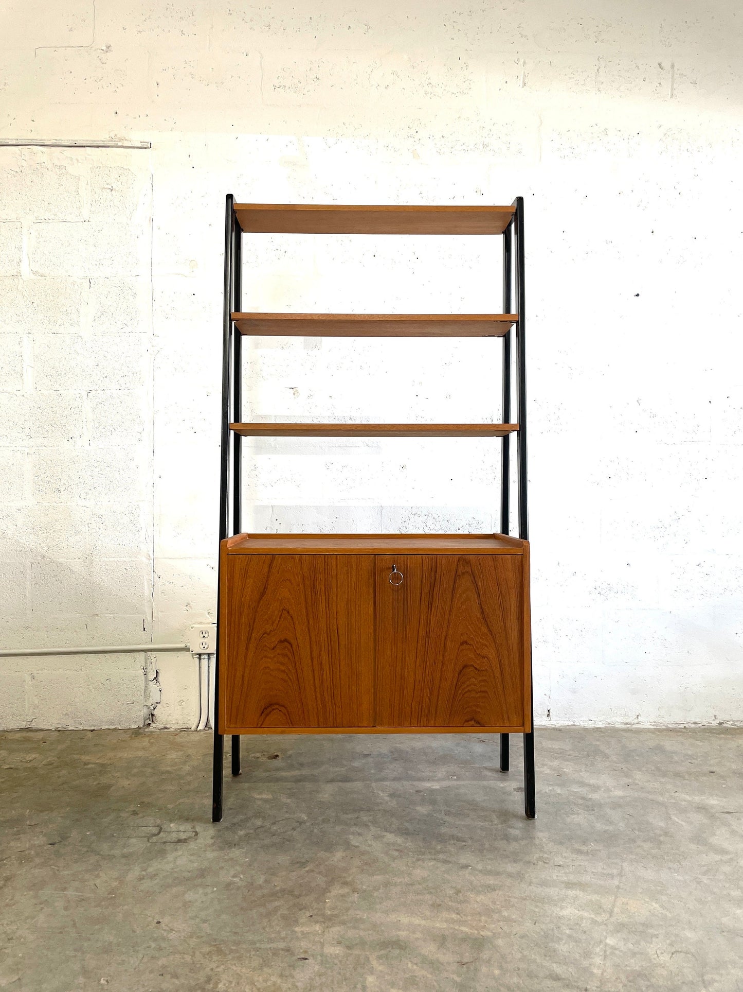 Danish Mid Century Tall Bookcase or Shelf Unit