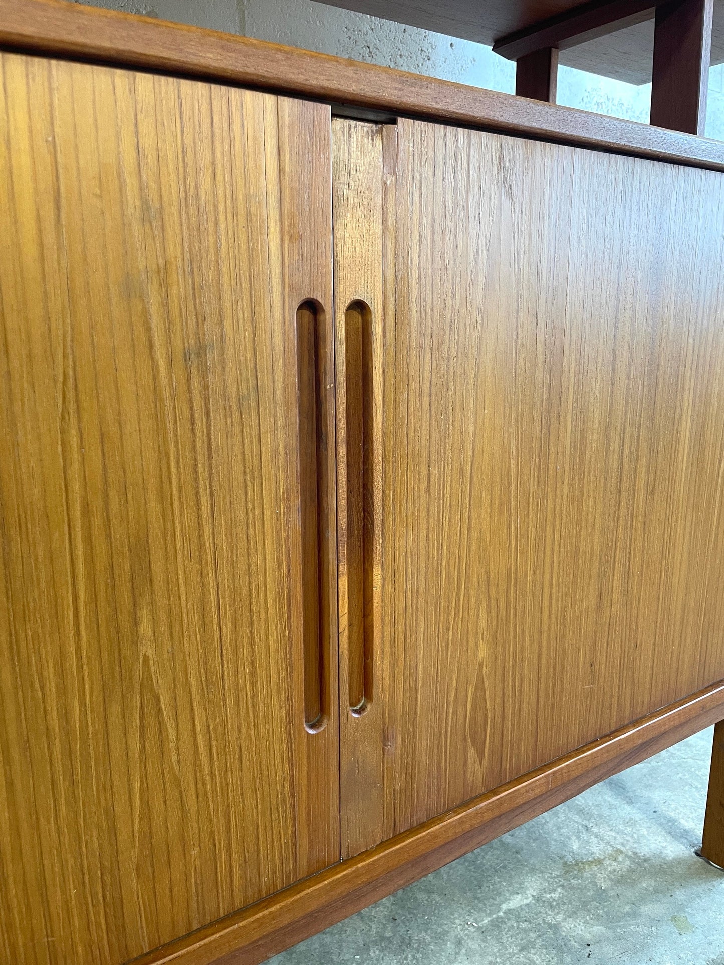 Danish Mid Century Modern Credenza and Hutch or China Cabinet